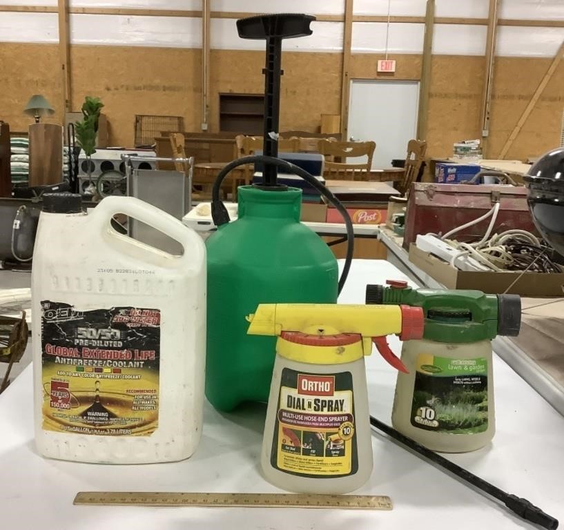 3 sprayers - all empty w/ OEM antifreeze 1/4 full