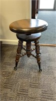 Wooden Organ 3 Legged Claw Foot Pedestal Stool