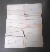 Baseball Player Signed 3" x 5" Cards