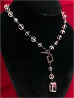 Sterling Silver Crystal Bead Necklace