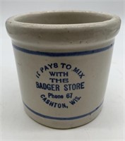 Badger Store,Cashton Wis Crock