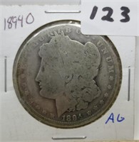 1894-O Morgan silver dollar