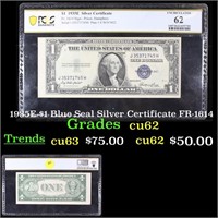 PCGS 1935E $1 Blue Seal Silver Certificate FR-1614