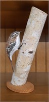 Paul Clarke NS handcarved Creeper (Bird) on perch