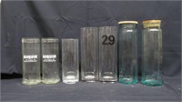 7 Cylindrical Jars