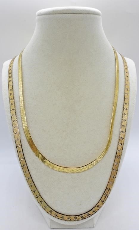 2 HERRINGBONE CHAINS-925