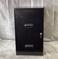 2 Drawer Metal File Cabinet with Key