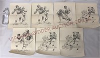 1981 NFL Shell Oil Co Football Art Prints - 7