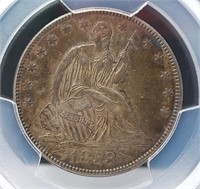 1853 A/R Half Dollar  PCGS AU 50