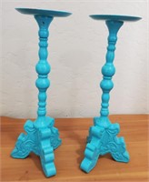 (2) Metal Candle Sticks