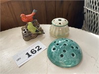 3 - CERAMIC FLOWER FROGS