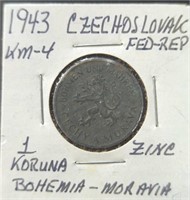 1943 Czechoslovakia coin