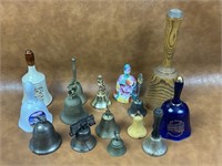 Vintage Brass, Ceramic, Wood Bells