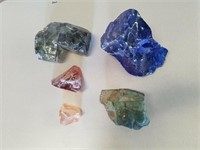 Large Lot Of Glass Chunks