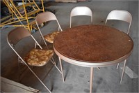 Folding Card Table and 4 Chairs