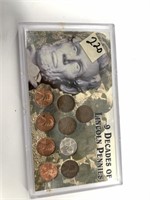 9 Decades of Lincoln pennies collection from the M