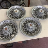 4-Vintage 1977-1980 Chevy Wire Hubcaps