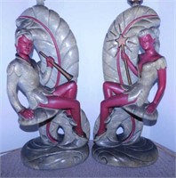 Rare pair of 1950's Continental Art pixie dancer