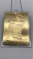 Luis Gonzalez 22kt Gold Baseball Card Danbury
