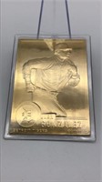 Juan Gonzalez 22kt Gold Baseball Card Danbury