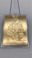 Tris Speaker 22kt Gold Baseball Card Danbury Mint