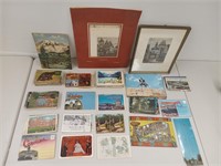 Group 150+ postcards, etchings - 2 Rothenburg