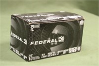 (75)RDS Federal 12ga 00 Buck Ammo