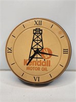 Round Kendall Motor Oil Light-Up Clock (As-Is)