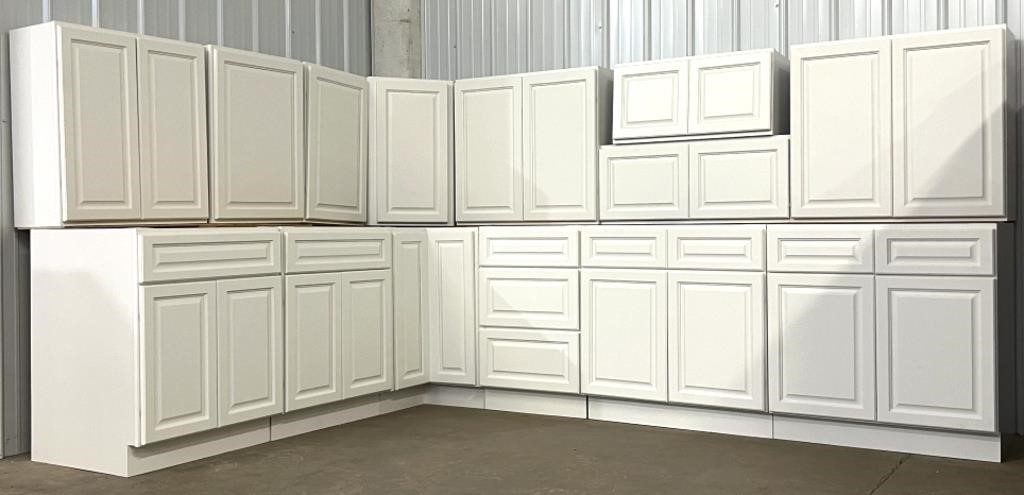 Newport White Solid Wood Premium Kitchen Cabinets