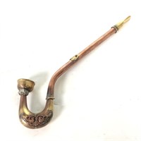 Copper and Brass Curved Tobacco Pipe