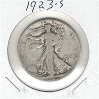 1923-S Silver U.S. Walking Liberty Half Dollar