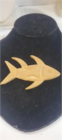 Wooden  Fish Brooch