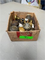 Box of doorknobs and latches