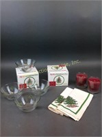 8 Spode Christmas Tree Glass Bowls