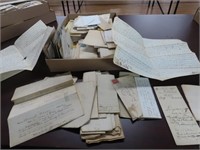 Antique letters, Indenture deed papers &