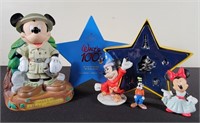 Disney Mickey, Minnie & Goofy Figurines & Bank