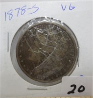 1878-S Morgan silver dollar