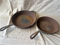 Pair of Cast Iron Skillets -need re-seasoned