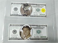 Johnny Gaudreau & Mickey Mantle 100 Bills