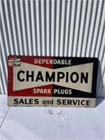 Champion Spark Plug Sign