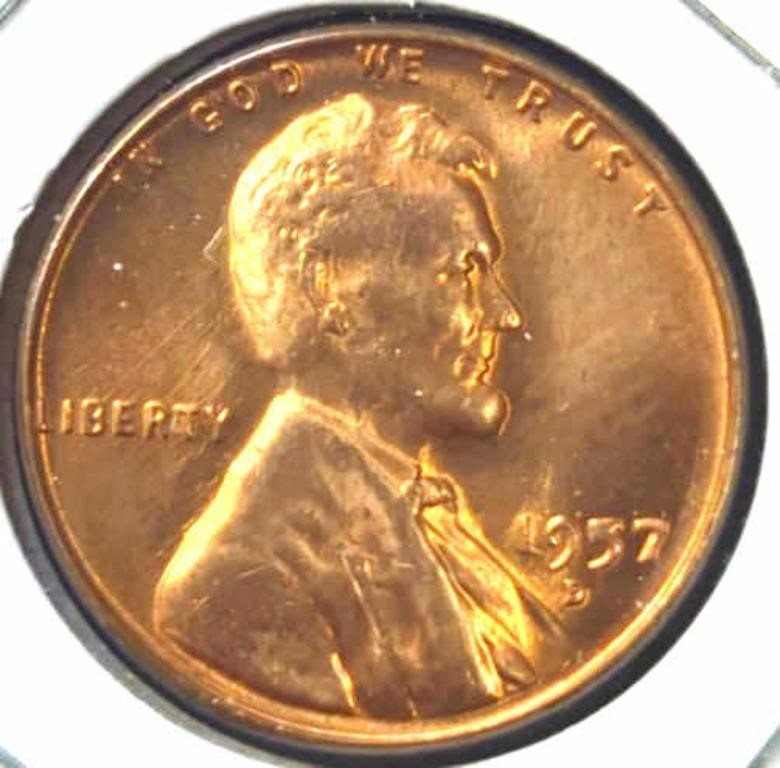 Uncirculated 1957d Lincoln wheat penny