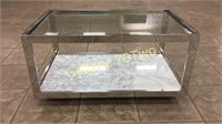 Small Cantoni chrome glass coffee table with