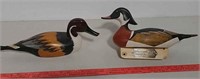 Pintail and drake wood duck wooden decoys