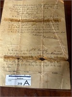 Book Agent Document, dated 4/14/1856