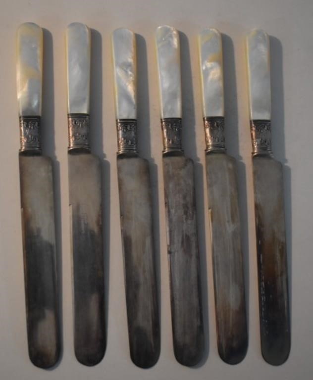 6 Mother of Pearl Fruit Knives