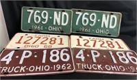 3 sets of matching License plate Ohio