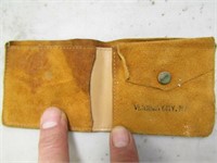 Vntg Little Buckaroo Leather Wallet Virginia City