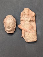 2 Pc. Small Terracotta Collectibles