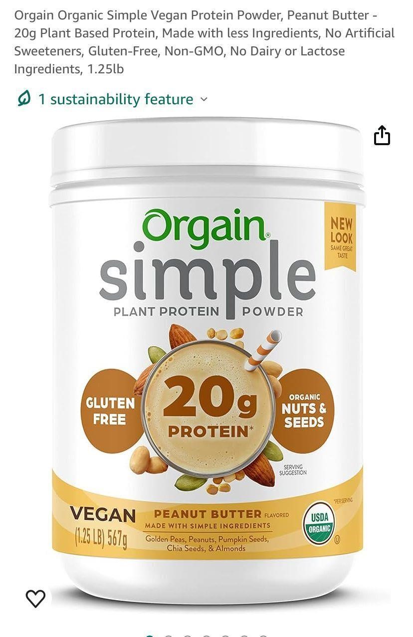 Orgain Organic Simple Vegan Protein Powder