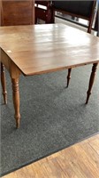 Vintage maple wood drop leaf table, 39x20” top,